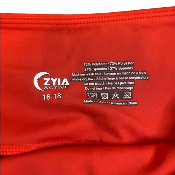 Zyia light n tight red stripe leggings 7/8 hi rise - Picture 4 of 5